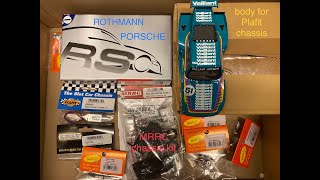 new RevoSlot Porsche and a Carrera body for a Plafit chassis  Slotit parts  MRRC slotcar chassis [upl. by Ahsimek115]