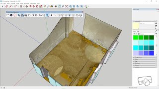 SketchUp Projektuojame buto sienas iš 3D taškų masyvo [upl. by Anilec]