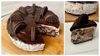 No Bake Oreo Ice Cream Cake  No Bake No Oven Oreo Ice Cream Cake  Vanilla Icecream  Oreo Cake [upl. by Anerb]