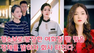 청소부로 분장한 여회장 뺨 맞고 신원파악 후 회사 터짐【청결팀 여 직원이 사장님이라】 [upl. by Atsev]