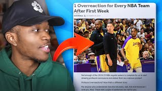 1 Overreaction For Every NBA Team So Far [upl. by Tati]