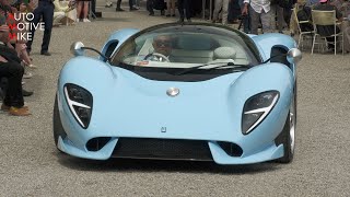 NEW 800000 De Tomaso P72 driving at Villa dEste 2022 [upl. by Luanne]