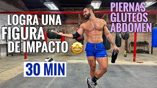 Rutina de Piernas Gluteos Y Abdominales En Casa 30 Minutos Ejercicio Para Abdomen y Piernas [upl. by Myke]