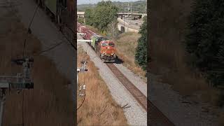 BNSF Southbound Grainer Overpass View Red Rock Location Newport MN bnsf train railway [upl. by Edrahs348]