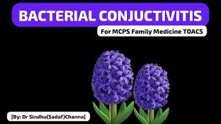 9BACTERIAL CONJUCTIVITISMCPS FAMILY MEDICINE TOACS IN URDU [upl. by Dion715]