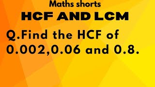 QFind the HCF of 0002006 and 08 [upl. by Nosredna119]