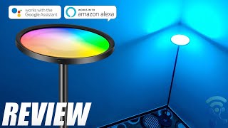 Wixann Smart Led Floor Lamp with Alexa Google Home Review [upl. by Ethyl]