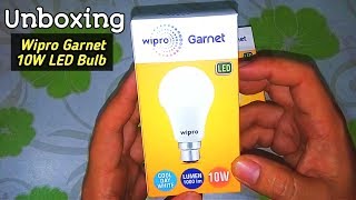 Wipro Garnet 10W LED Bulb Unboxing amp Review  Best LED Bulbs for Home [upl. by Hulburt955]