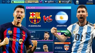 DLS 24FCBARCELONA VS ARGENTINADREAN LEAGUE SOCCERfutbol soccer football fyp parati foryou 1 [upl. by Cayla]