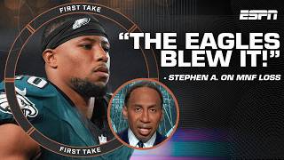 The Eagles BLEW IT  Stephen A reacts to Monday Night Football collapse to Falcons  First Take [upl. by Gary]