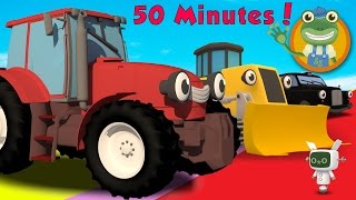 Trevor The Tractor and MORE Trucks for Toddlers  Geckos Garage [upl. by Danielson]