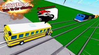 Roblox  Train Vs Car Ultimate เมื่อรถไฟปะทะกับรถ อย่างรุนแรง [upl. by Einnahc39]