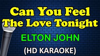 CAN YOU FEEL THE LOVE TONIGHT  Elton John HD Karaoke [upl. by Hemphill]