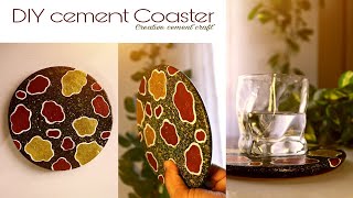 DIY Cement coasters  home decor ideas  easy to make 😍 [upl. by Isabea1]