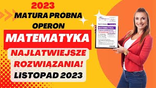 Matura próbna Operon grudzień 2023 Poziom Podstawowy  Sprawdź się [upl. by Arocal]