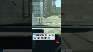 Fuerte terremoto en Japón sacude edificios [upl. by Aciemaj]