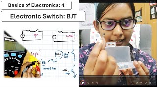 4 Electronic switch with BC547 BJT  Basics of Electronics tamil TNrise [upl. by Oetam]