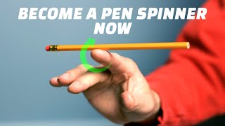 How to Spin a Pen On Fingers Like a Boss  3 Impressive Spins  Awesome Skill For School or Work [upl. by Drusus]