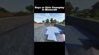 Boys vs Girls Gameplay In Minecraft minecraft minecraftjokeshindi funny [upl. by Glynda959]