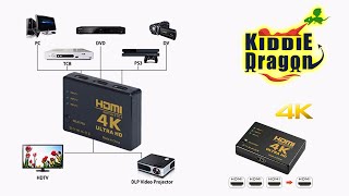 How to use quot4K Supported 3to1 HDMI Switchquot [upl. by Akirat]