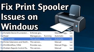 How to Fix Print Spooler Not Running on Windows 11 amp 10  Auto Start Print Spooler [upl. by Hairem]