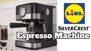 Lidl Espresso Machine  Setup Demo amp Review [upl. by Saimerej]