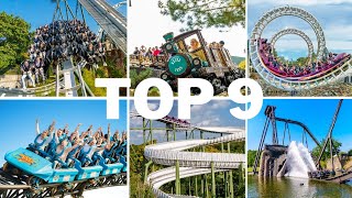 Top 9 Achterbahnen Heide Park Soltau Doku [upl. by Flann]