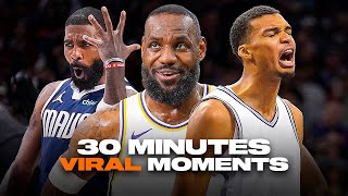 30 Minutes of the MOST VIRAL NBA Moments in 2024 Season 😱 [upl. by Nabal]