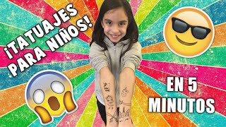 ¡Cómo hacer TATUAJES caseros para NIÑOS y NIÑAS fácil y rápido [upl. by Decato257]