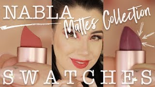 NABLA MATTE COLLECTION LIPSTICKS  Swatches  Review [upl. by Merrilee]