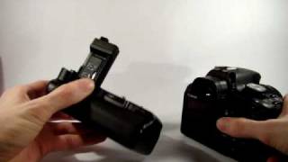 Accessories for 500DT1iKissX3 Canon EPEX15II Eye Peice Extender amp BGE5 Battery Grip [upl. by Bolen]