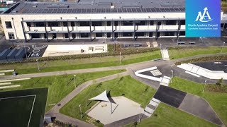 Tour of new Montgomerie Park Primary School in Irvine North Ayrshire [upl. by Ardnauq38]