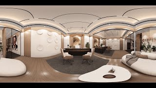 Office interior design  Small office  Office fit out  360 video interior  Office 360° Panorama [upl. by Noemi135]