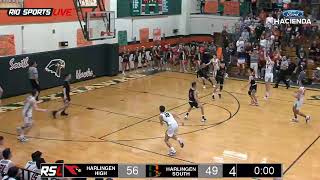 Harlingen South vs Harlingen Cardinals Boys Hoops 272020 [upl. by Akeimat]