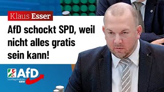 AfD schockt SPD weil nicht alles gratis sein kann – Klaus Esser AfD [upl. by Rephotsirhc425]