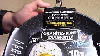 Granitestone Diamond pan does it stick does it scratch [upl. by Ardnaek]