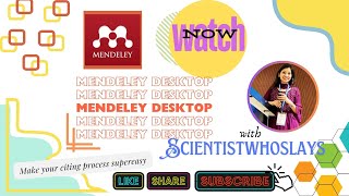 Learn to cite references using Mendeley desktop with Scientistwhoslays [upl. by Nwahser49]