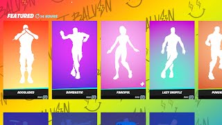 ALL NEW and RETURNING Fortnite ITEMSHOP EMOTES Jitterbug Fanciful Square Up [upl. by Notgnilliw409]