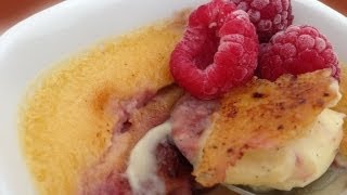 Raspberry Creme Brulee Dessert Recipe HOW TO COOK THAT crem brullee Ann Reardon [upl. by Alf]