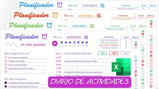 Planificador Diario📆de Actividades en Excel✅automatizado con macros [upl. by Caryn159]