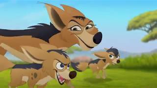 Lion Guard Jackal Attack  Babysitter Bunga HD Clip [upl. by Ahsitra]