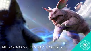 Pokemon Zoology Nidorino Vs Gengar Timelapse [upl. by Inalak]