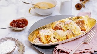 Österreichisches Kaiserschmarren Rezept  VIENNANOW Foodtrip [upl. by Initsed]