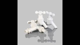 PVC white garden faucet washing machine health water taps plastic bibcock water outdoor faucet [upl. by Nauqyaj]