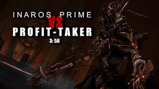 WARFRAME  Inaros Prime vs ProfitTaker  Gameplay [upl. by Virgilia]