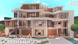 Luxurious Modern Mansion  No Large Plot  Bloxburg Build [upl. by Idur]