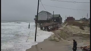 Another house collapses into ocean in Rodanthe on Outer Banks [upl. by Farrah]