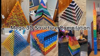 300 Sub special 65000 Dominoes Mega 3D Structure Compilation [upl. by Laehcimaj]