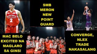 GINEBRA KINUHA SI 64quot MAC BELO  SMB MAY NEW POINT GUARD  CONVERGE NLEX TRADE KASADO NA [upl. by Brandice]