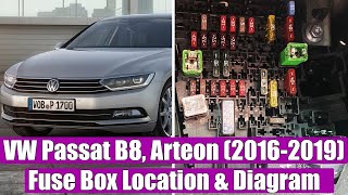 TUTORIAL VW Volkswagen Passat B8 Arteon 20152022 Fuse Box Location amp Diagram explanation [upl. by Darn]